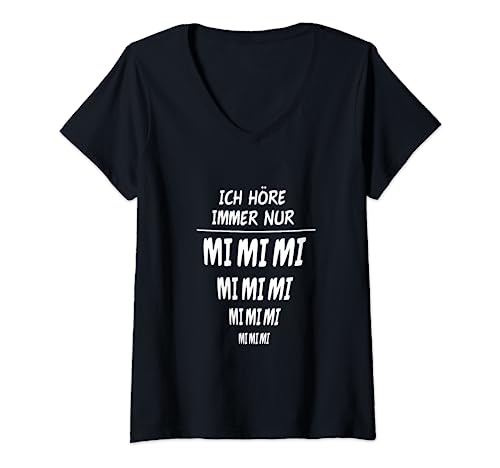 Damen T-Shirt Männer Geschenk-Idee Ich hör nur Mimimi T-Shirt mit V-Ausschnitt Damen T-Shirt Männer Geschenk-Idee Ich hör nur Mimimi T-Shirt mit V-Ausschnitt von Funshirts mit Spruch für Herren und Männer