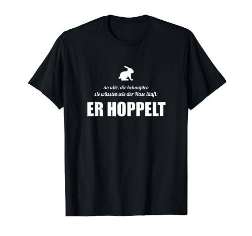 Der Hase hoppelt Funshirt witzig lustig Herren Männer T-Shirt von Funshirts mit Spruch für Herren und Männer