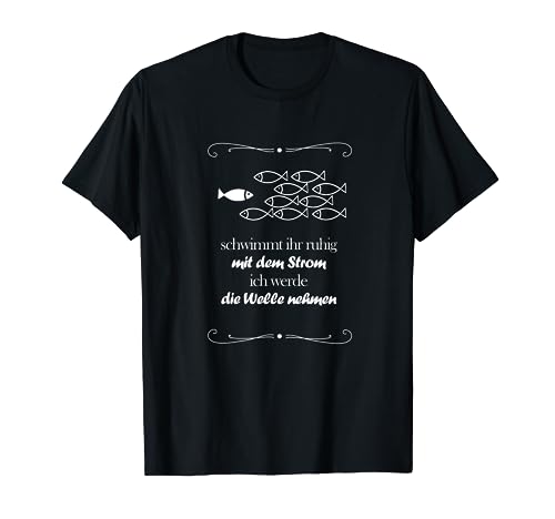 Gegen den Strom Herren-Shirt Funshirt mit Spruch von Funshirts mit Spruch für Herren und Männer