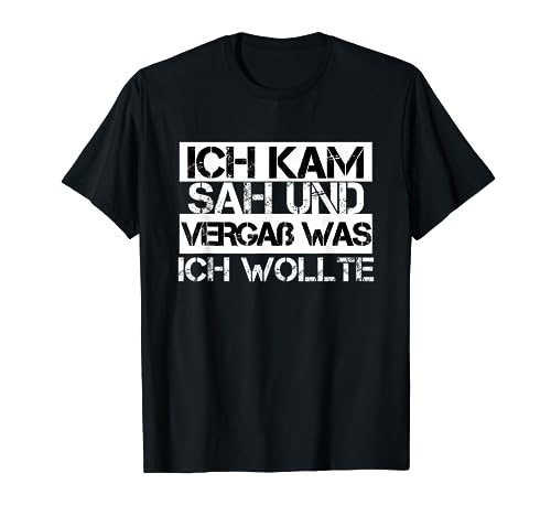 T-Shirt Männer Herren Geschenk-Idee Ich kam sah und vergaß T-Shirt von Funshirts mit Spruch für Herren und Männer