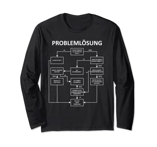 Problemlösung T-Shirt Funshirt für Männer Herren Sprüche Langarmshirt von Funshirts mit Spruch für Herren und Männer