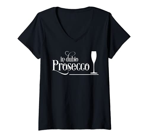 Damen Gesetz – In dubio Prosecco T-Shirt mit V-Ausschnitt Damen Gesetz – In dubio Prosecco T-Shirt mit V-Ausschnitt von Funshirts