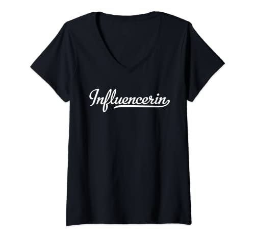 Damen Influencerin T-Shirt mit V-Ausschnitt Damen Influencerin T-Shirt mit V-Ausschnitt von Funshirts