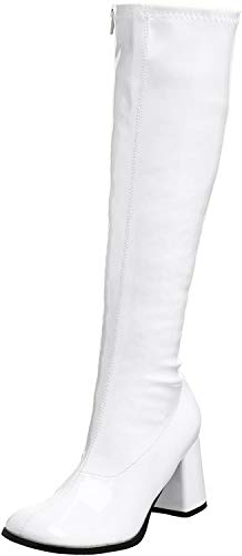 Pleaser Gogo300/yl, Damen Stiefel, Wei? (Wht STR Pu), 38 EU von Funtasma