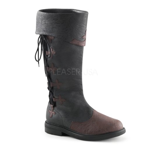 Funtasma Herren CAPTAIN-110 Klassische Stiefel, Schwarz (Blk-Brown Distressed Pu) von Funtasma