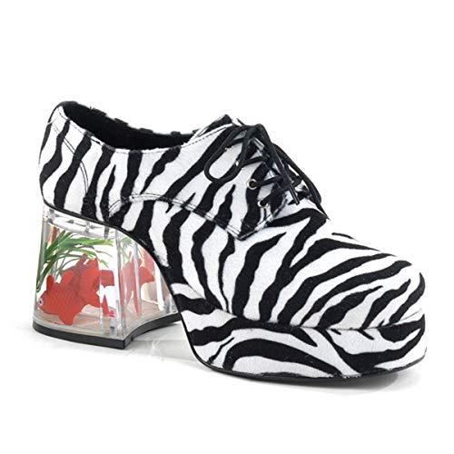 Funtasma by Pleaser Herren Halloween Pimp-02, (Zebra Fur), 41 EU von Funtasma