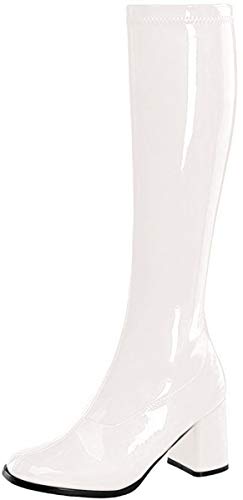 Pleaser Damen Gogo 300x Kurzschaft Stiefel, Weiß (Wht Str Pat), 42 von Funtasma