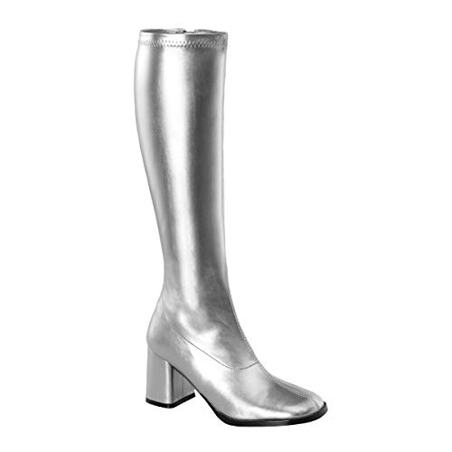 Pleaser GoGo300, Stiefel , Silber (Silver) , EU 37 (UK 4) von Funtasma