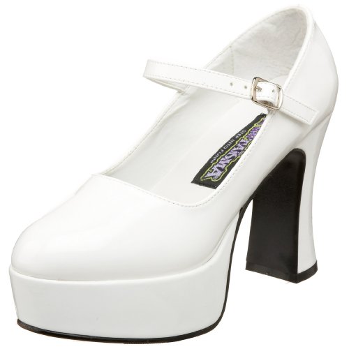 Pleaser Mar50, Unisex-Erwachsene Mary Jane Halbschuhe, Weiß (white), 40 EU (7 UK ) von Funtasma