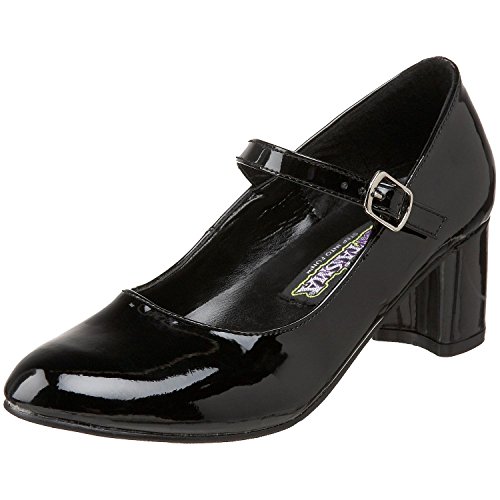 Pleaser Mary Jane Pumps SCHOOLGIRL-50 - Lack Schwarz 38 EU von Funtasma