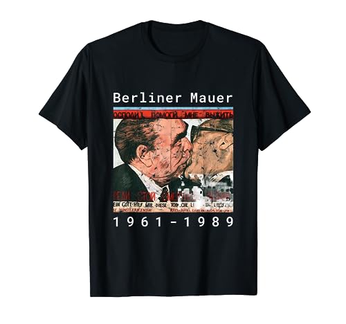 Funtastic Wear Berliner Mauer Bruderkuss T-Shirt, Herren, Schwarz, S, Kurzarm, Klassisch, Historisch/Politisch Funtastic Wear Berliner Mauer Bruderkuss T-Shirt, Herren, Schwarz, S, Kurzarm, Klassisch, Historisch/Politisch von Funtastic Wear