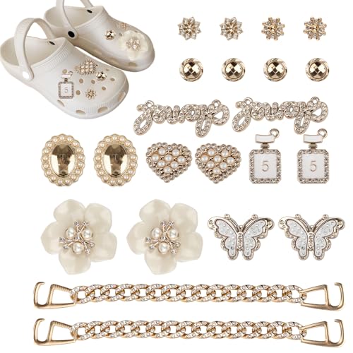 22 Stück Funkelnde Strass-Schmuckaccessoires für Schuhe, Glitzernde Herz- und Weiße Blumen-Schuhdekoration, DIY-Schmuckverzierungen für Frauen zum Selbermachen 22 Stück Funkelnde Strass-Schmuckaccessoires für Schuhe, Glitzernde Herz- und Weiße Blumen-Schuhdekoration, DIY-Schmuckverzierungen für Frauen zum Selbermachen von Funver