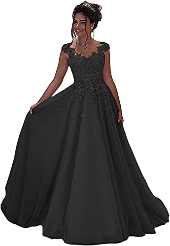 Fuomomo Ballkleider mit V-Ausschnitt für Damen Tüll A-Linie formelle Partykleider Elegante Abendkleider mit Spitzenapplikationen Fuomomo Ballkleider mit V-Ausschnitt für Damen Tüll A-Linie formelle Partykleider Elegante Abendkleider mit Spitzenapplikationen von Fuomomo