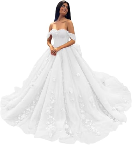 Fuomomo Schulterfreie Quinceanera-Kleider Ballkleider für 15-16 Jahre alte Quinceanera-Kleider Spitzenapplikationen Abendkleider MT033 von Fuomomo