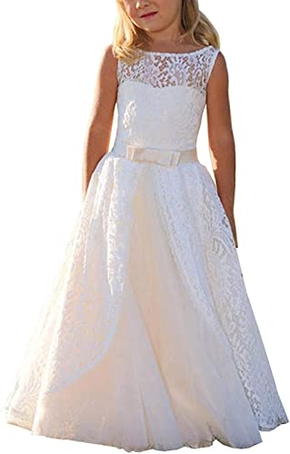 Fuomomo Vintage Spitze Prinzessin Kleid Florale Spitze A-Linie ärmelloses Blumenmädchenkleid Hochzeitsfest Mädchenkleider Fuomomo Vintage Spitze Prinzessin Kleid Florale Spitze A-Linie ärmelloses Blumenmädchenkleid Hochzeitsfest Mädchenkleider von Fuomomo