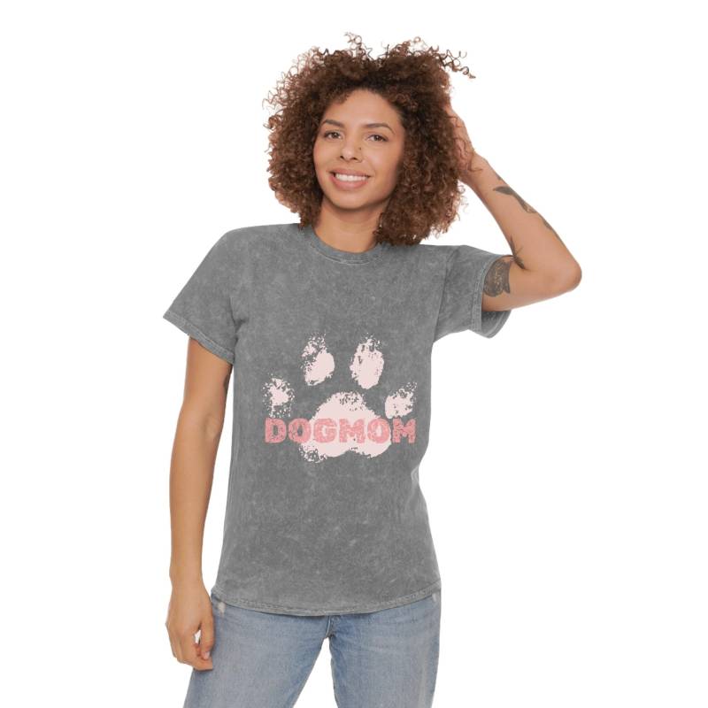 Mineral Wash T-Shirt Dog Mom Pfote Print Grau Vintage Hundeliebe Mineral Wash T-Shirt Dog Mom Pfote Print Grau Vintage Hundeliebe von FurAndFemme
