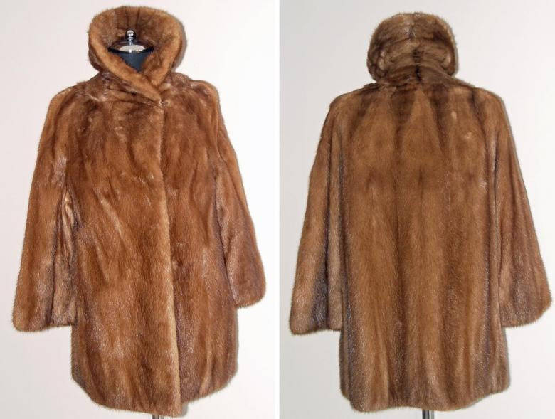 Natürliche Demi Buff Nerz Dinner Jacke Petite Größe 10 von FurUsedGold