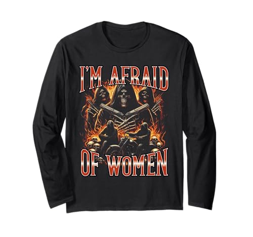 Ich Habe Angst Vor Frauen Frecher Humor Lustiger Sarkasmus Langarmshirt Ich Habe Angst Vor Frauen Frecher Humor Lustiger Sarkasmus Langarmshirt von Furcht Humor Kühnes Statement Meme 90er Bootleg