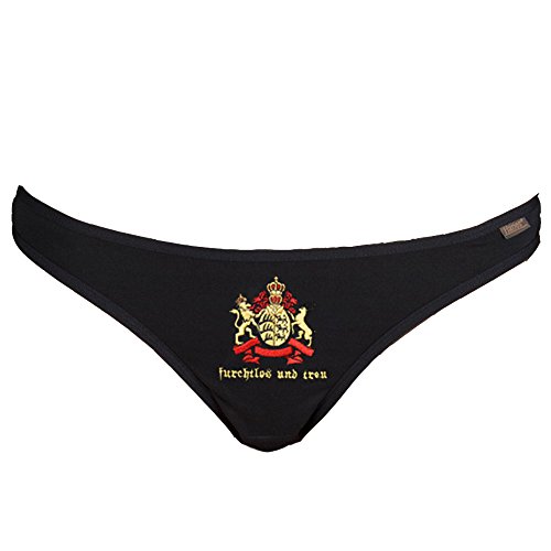 Furchtlos und Treu - String, Farbe: Schwarz, Bestickt, Größe: S von Furchtlos und Treu