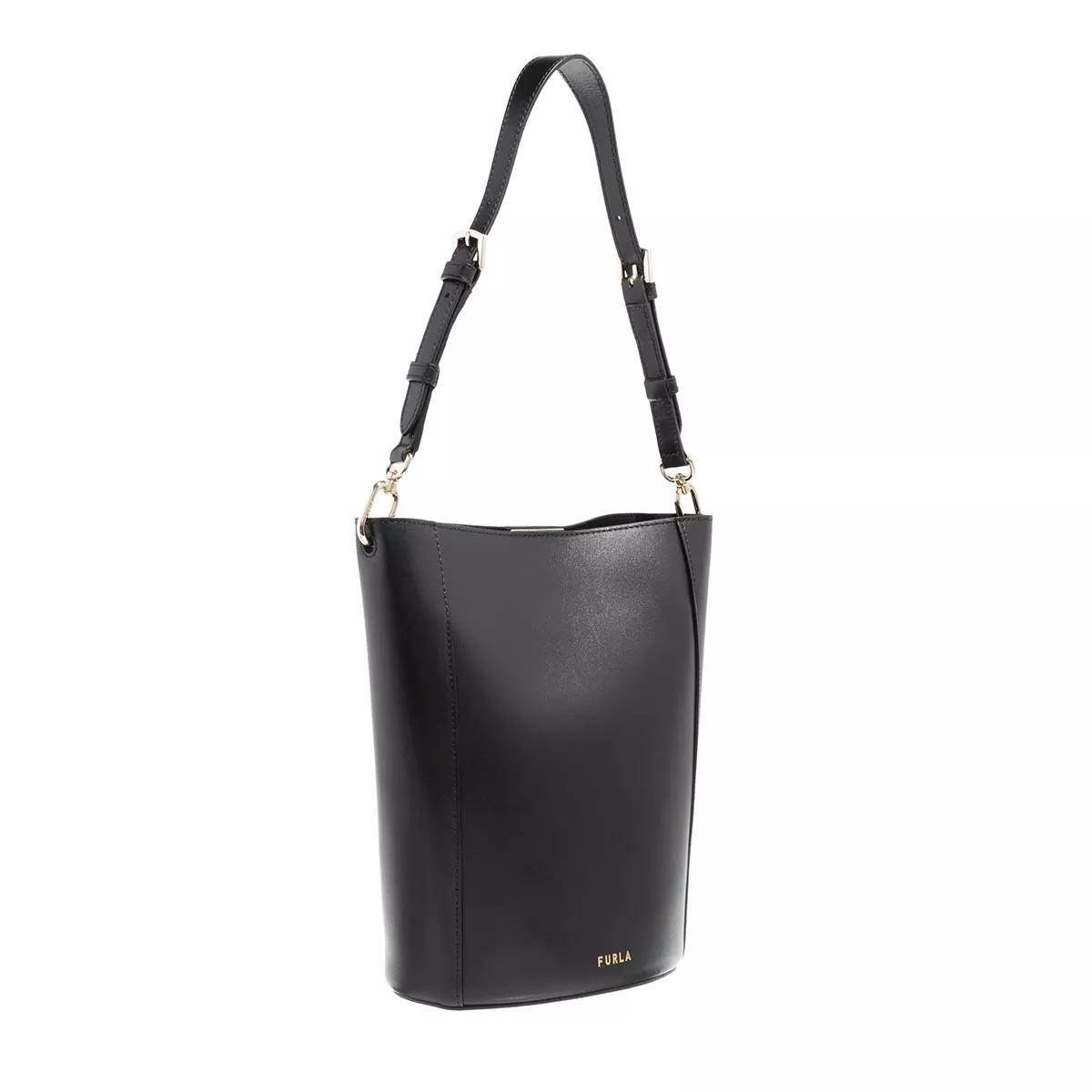 Furla Beuteltasche - Furla Fleur Mini Bucket Bag - Gr. unisize - in Schwarz - für Damen von Furla