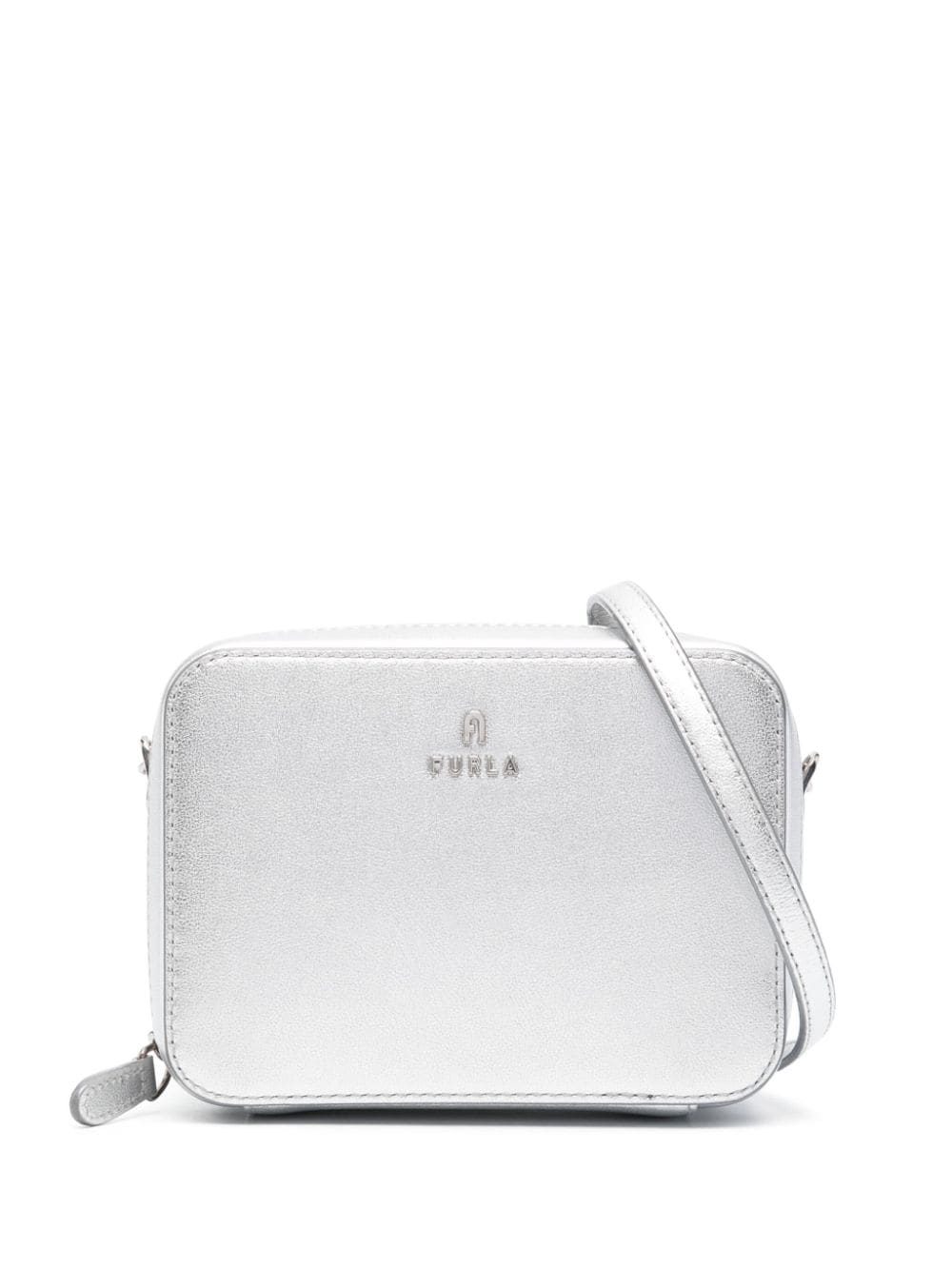 Furla Camelia Mini-Tasche mit Logo-Schild - Silber von Furla