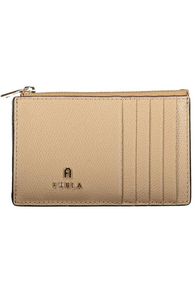 Furla Geldbörse, Elegante Damenbrieftasche in Beige mit Reißverschluss und Kartenetui von Furla
