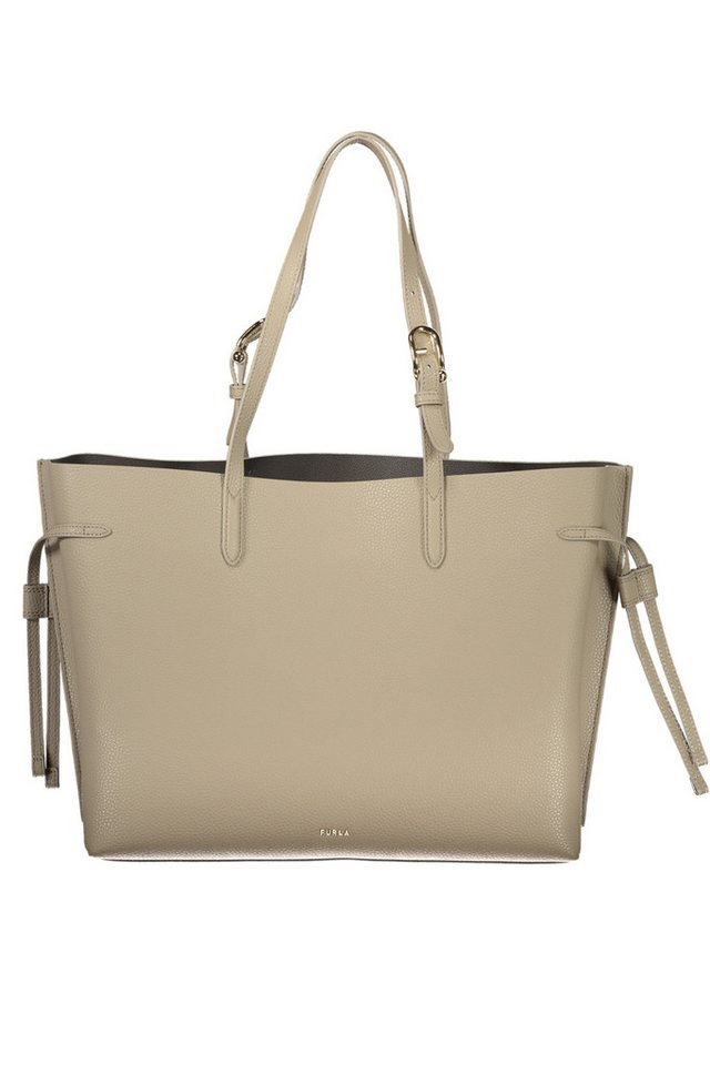 Furla Umhängetasche, Beige Damentasche mit verstellbaren Schultergriffen und praktischem In von Furla