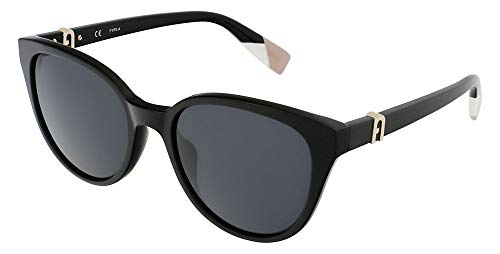 Furla Unisex SFU469 Sunglasses, Nero Lucido, 54 von Furla