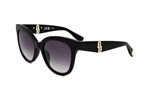 Furla Unisex SFU595 Sunglasses, Shiny Black, 52 von Furla