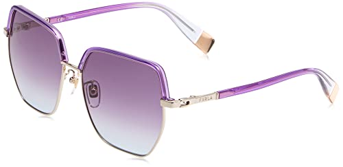 Furla Unisex SFU623 Sunglasses, Shiny Light Gold, 57 von Furla