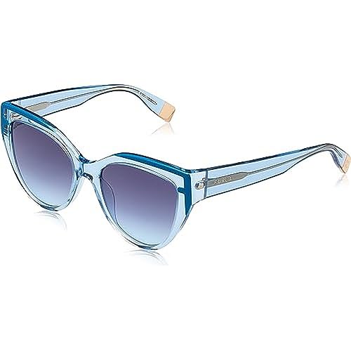 Furla Unisex SFU694 Sunglasses, 06N1 Azzurro Trasparente Lucido, 70 von Furla
