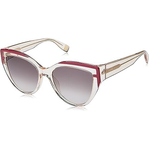 Furla Unisex SFU694 Sunglasses, 09TU Pesca Trasparente Lucido, 55mm von Furla