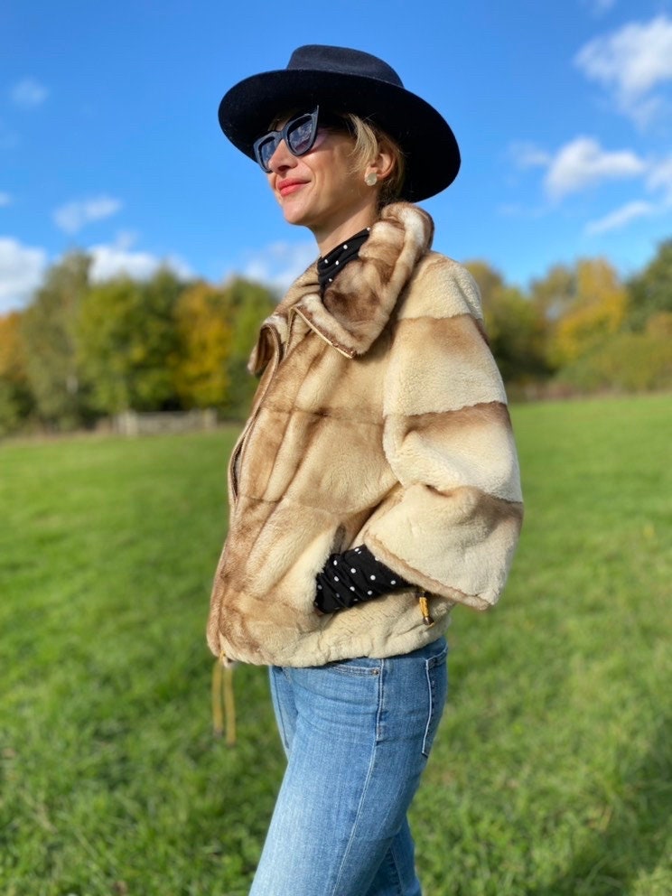 Echte Nerzjacke/Medium - Small Echtpelzjacke Damen Überholter Echter Damenpelzmantel von Furlovebyjc