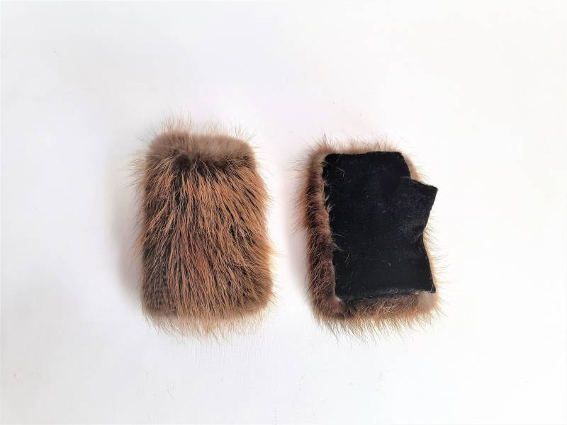 Handgemachte Fingerlose Handschuhe Für Frauen, Braun von FurluxStudio