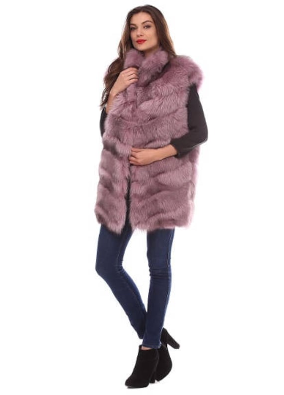 Handgemachte Fuchsweste, Fellweste, Echtfellweste, Weste, Felljacke, Fuchsfellweste, Warme Designerweste, Fuchsfell, Frauenweste von FurluxStudio