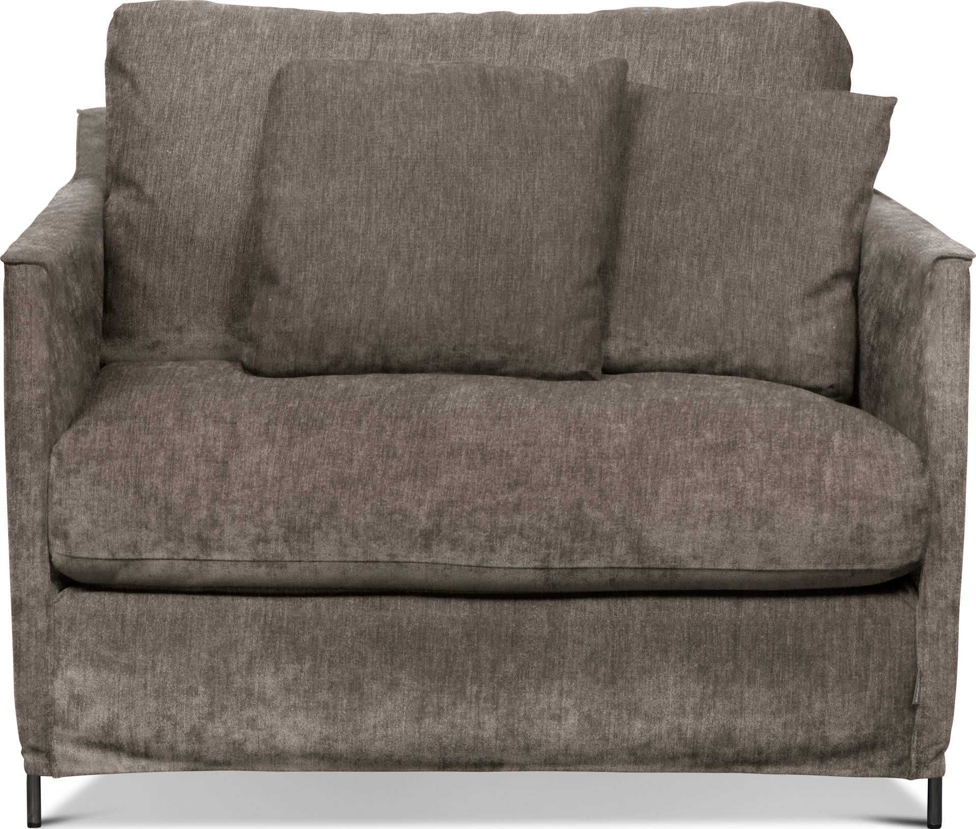 furninova Loveseat "Petito", abnehmbarer Hussenbezug, alle Kissen mit Federn gefüllt, 2 Zierkissen von Furninova