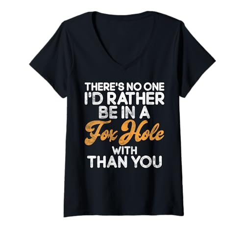 Damen Ich wäre Lieber mit dir zusammen in einem Fox Hole als mit dir, Furry. T-Shirt mit V-Ausschnitt Damen Ich wäre Lieber mit dir zusammen in einem Fox Hole als mit dir, Furry. T-Shirt mit V-Ausschnitt von Furry Gifts