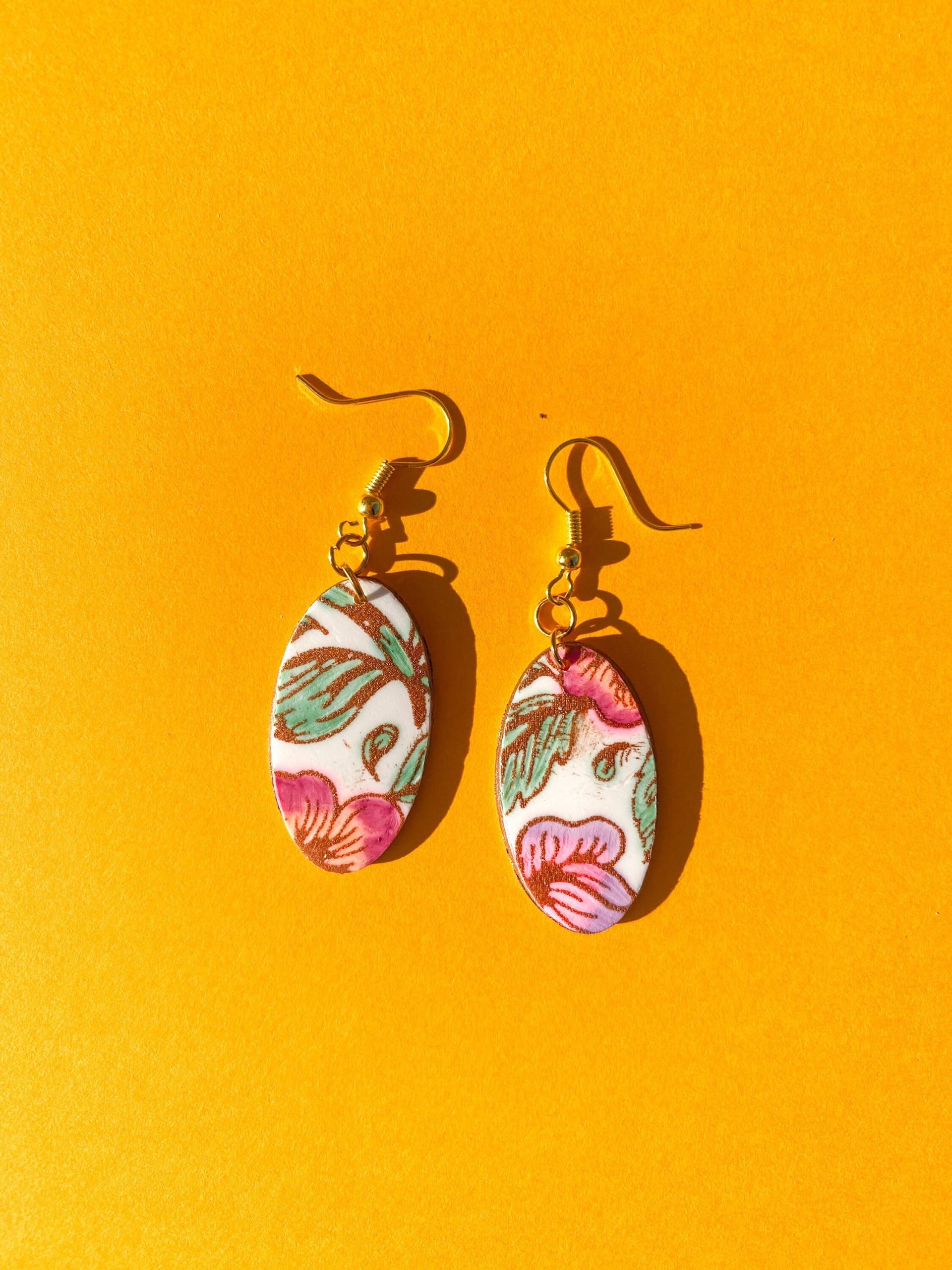 Florale Ohrringe Aus Polymer Clay Boho Chic Statement Schmuck Florale Ohrringe Aus Polymer Clay Boho Chic Statement Schmuck von FurryQuill