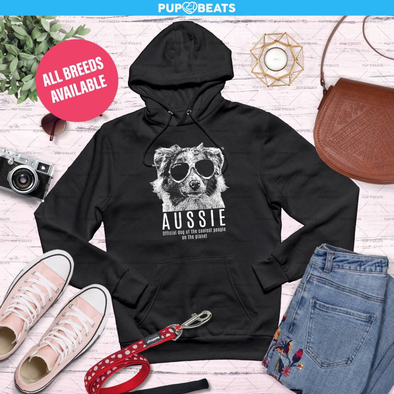 Aussie Offizieller Hund Der Coolsten Menschen | Unisex Hoodie, Sweatshirt, T-Shirt Liebhaber Geschenkidee Perfektes Geschenk Für Hundebesitzer von FursonalizeCo