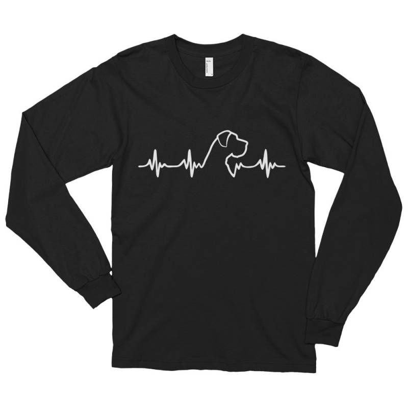 Dogge Herzschlag Langarm Unisex Shirt - Ein Perfektes Geschenk Für Hundeliebhaber von FursonalizeCo