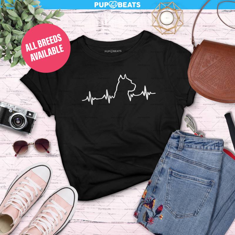 Pitbull Herzschlag | Unisex-Shirt Hundeliebhaber Geschenkidee Herzschlag-Design Perfektes Geschenk Für Hundebesitzer von FursonalizeCo