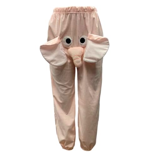 Elefanten Pyjama, Lustige Elefantenhose, Elefanten Hose mit rüssel, Lang Elefant Hose, Flanell-Elefant-Pyjama mit großen Nasenohre, Homewear Für Winter von Furtryvl