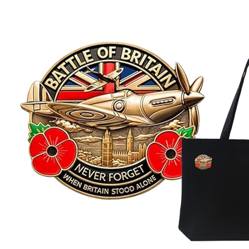 Furtryvl Gedenkabzeichen "Battle of Britain", Metall-Emblem-Brosche für England, patriotisches, elegantes Abzeichen, nie vergessen, Souvenir-Dekoration für Frauen, Männer, Studenten, Kinder Furtryvl Gedenkabzeichen "Battle of Britain", Metall-Emblem-Brosche für England, patriotisches, elegantes Abzeichen, nie vergessen, Souvenir-Dekoration für Frauen, Männer, Studenten, Kinder von Furtryvl