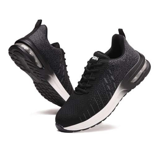 Furuian Arbeitsschuhe Herren Sicherheitsschuhe Damen Herren Leicht Atmungsaktiv Stahlkappenschuhe Sportlich rutschfest Sneakers von Furuian