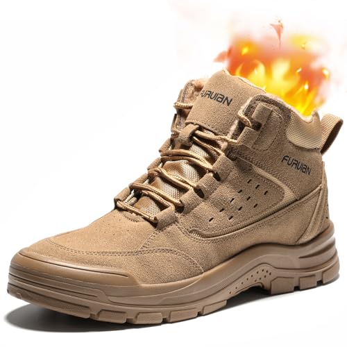 Furuian Sicherheitsstiefel mit Stahlkappe Herren Leicht Arbeitsschuhe Winter Damen rutschfest Sicherheitsschuhe Stahlkappe Arbeitsschuhe Herren Winter Damen Weich von Furuian