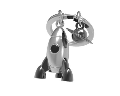 Fusée Solar Planet Schlüsselanhänger, Schwarz und silberfarben, one size von O meta[l]morphose