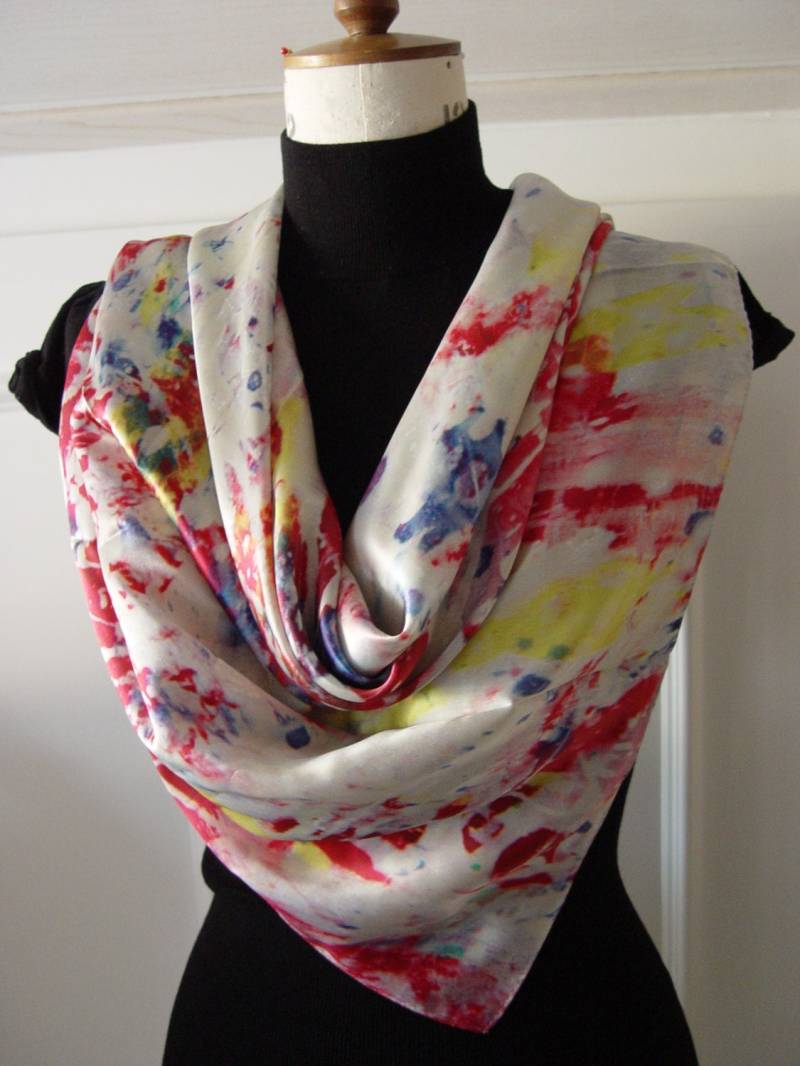 Sale Seidenschal "Pollock's Traum" Von Der "L'art Sur L'écharpe" Kollektion von FuselageFashion