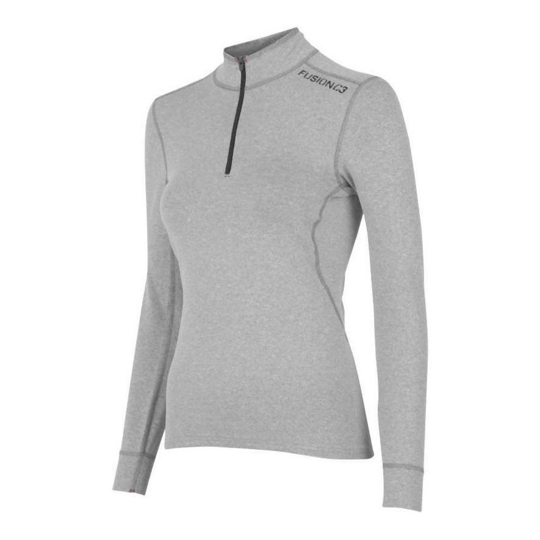 Fusion C3 ZIP NECK Damen Laufshirt grey Gr. L von Fusion