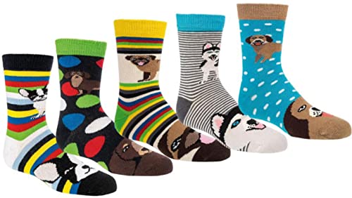 6 Paar Mädchen, Jungen Socken, viele, viele Muster, Schadstoffgeprüft. mit ANTILOCH-GARANTIE (as3, numeric, numeric_35, numeric_38, regular, Lustige Hunde) von FussFreunde