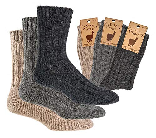 FussFreunde 2 Paar pure Wollsocken mit Alpaka (Anthrazitmelange, 43-46) von FussFreunde